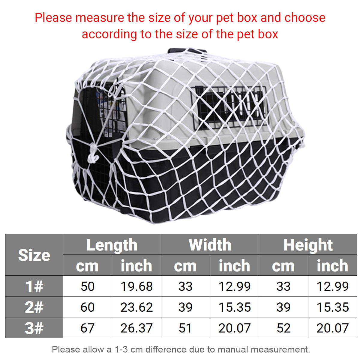 Pet Carrier Net Bag 50x33x33cm - Image 3