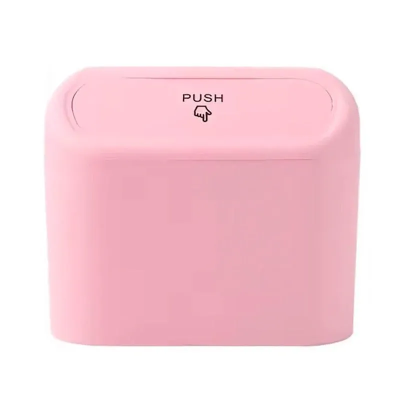 Car Wastebasket Door Mounted Storage Box Organizer Pink