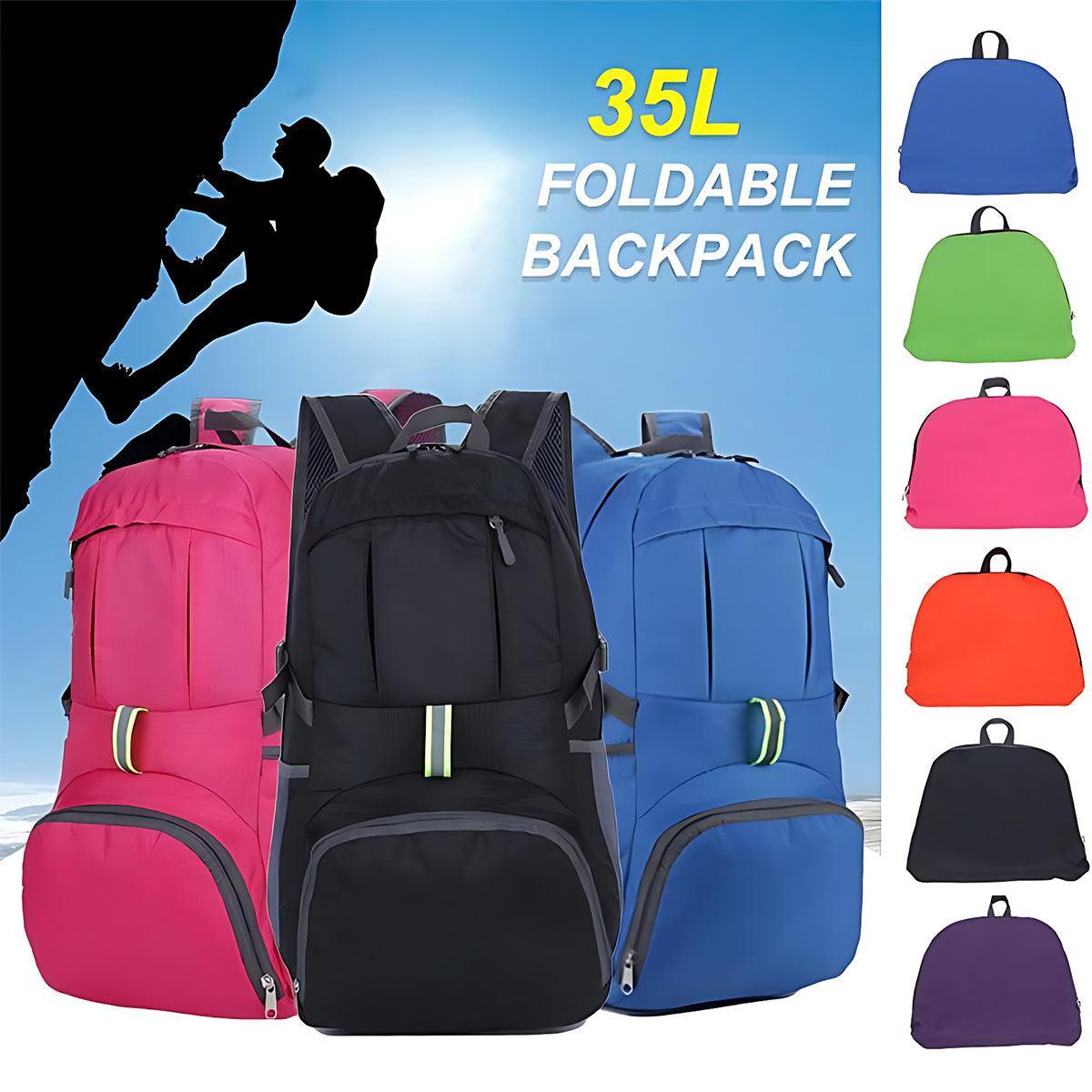 35L Light Foldable Sports Backpack Rose Red