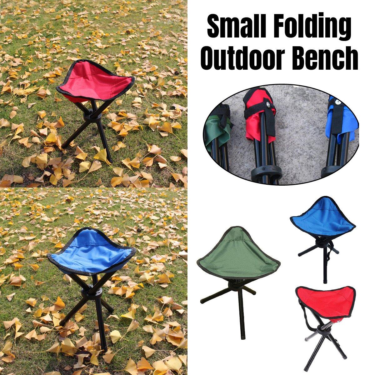 Blue Folding Portable Beach Chair Fishing Stool Outdoor