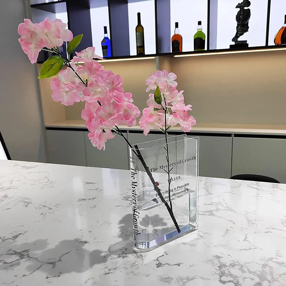 Transparent Book Vase Flower Holder Acrylic - Image 8