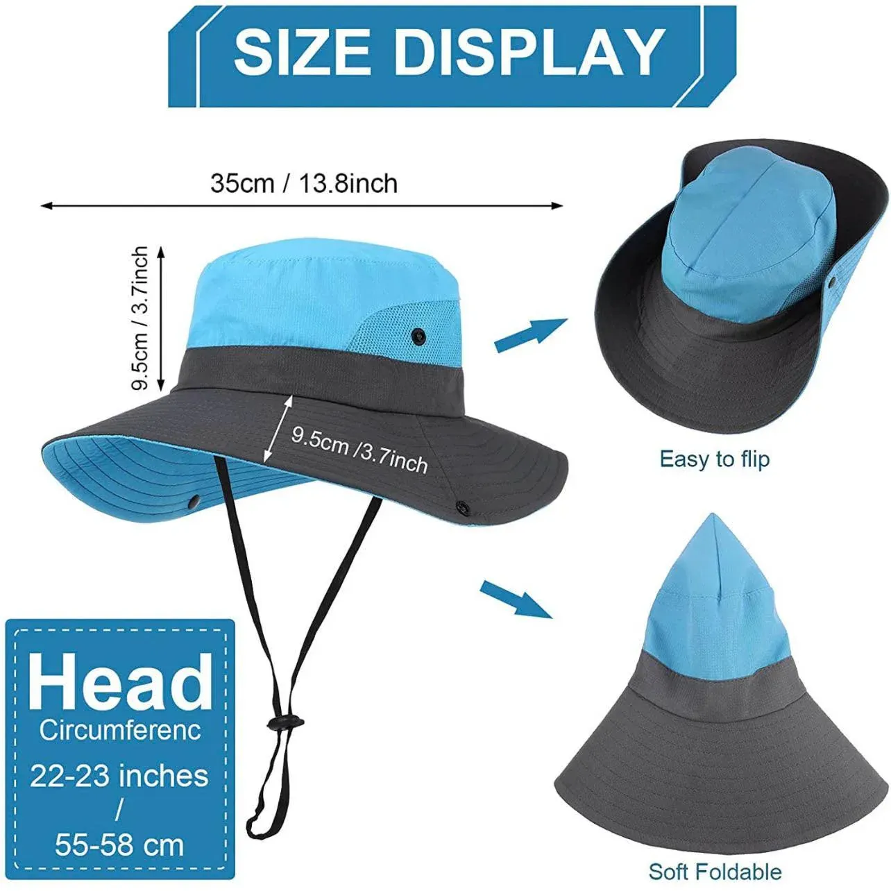 Wide Brim Ponytail Sun Visor - Watermelon Red - Image 5