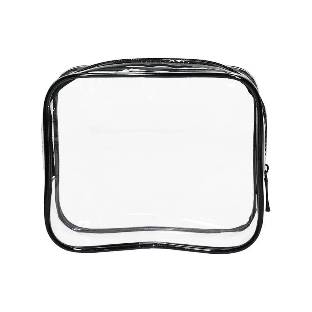 4pcs Durable PVC Cosmetic Bags Black - Image 14