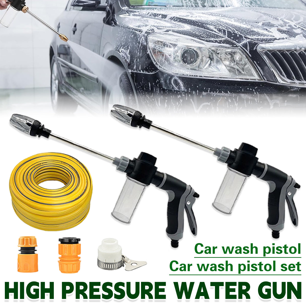 High Pressure Long Pole Water Spray Nozzle Car Wash Set