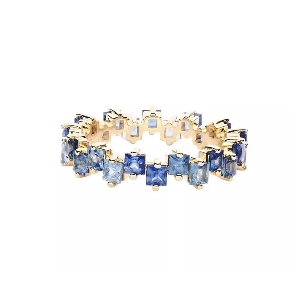 Square 1.2ct Diamond Ring - Water Blue 6