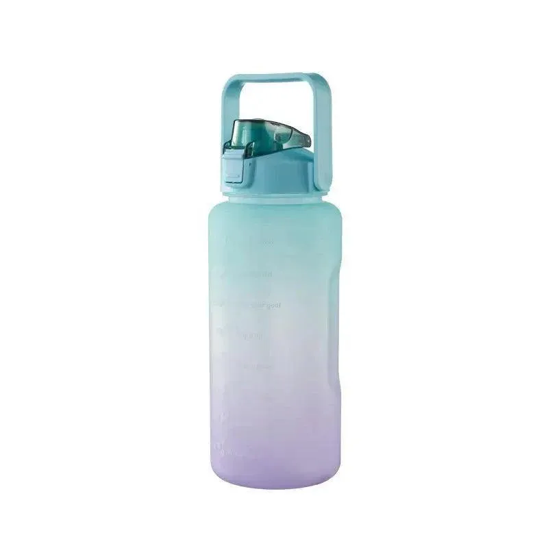2L Water Bottle Straw Gradient - Green