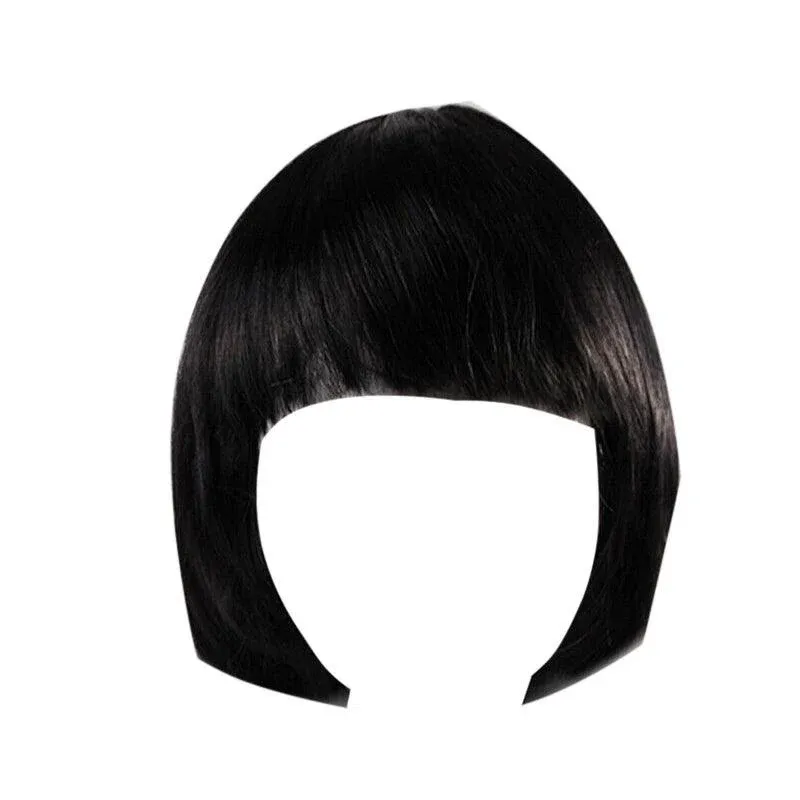 Short Bob Wig with Bangs Yellow - Image 3