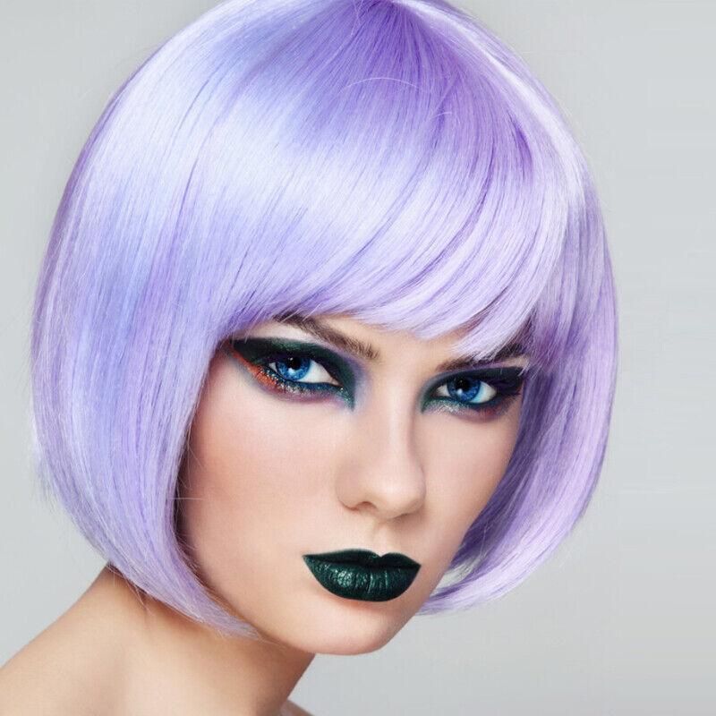 Short Bob Wig with Bangs Yellow - Image 10