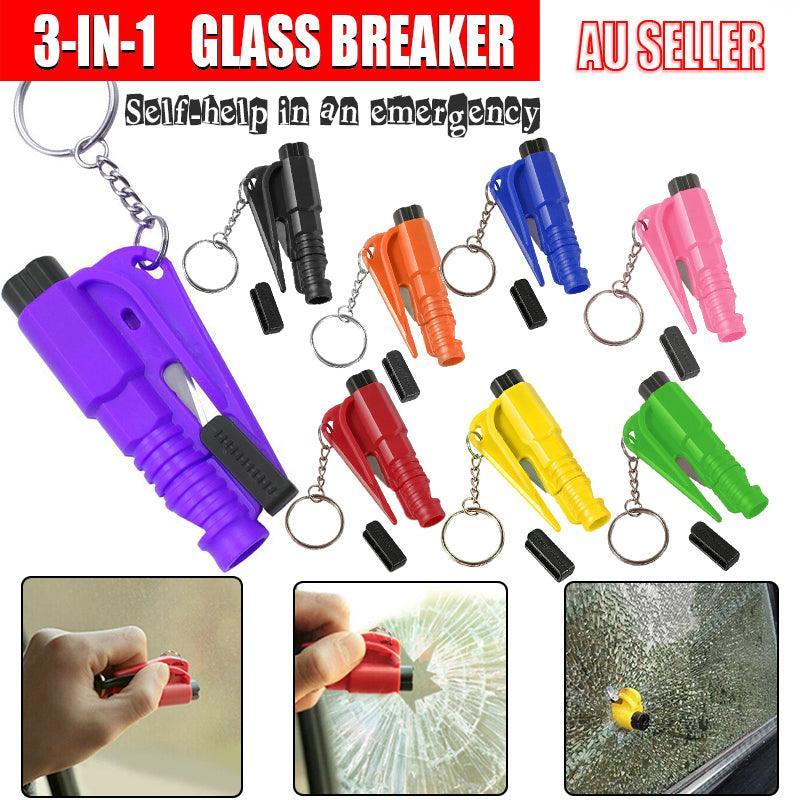 3 In 1 Car Window Glass Breaker Escape Tool Orange