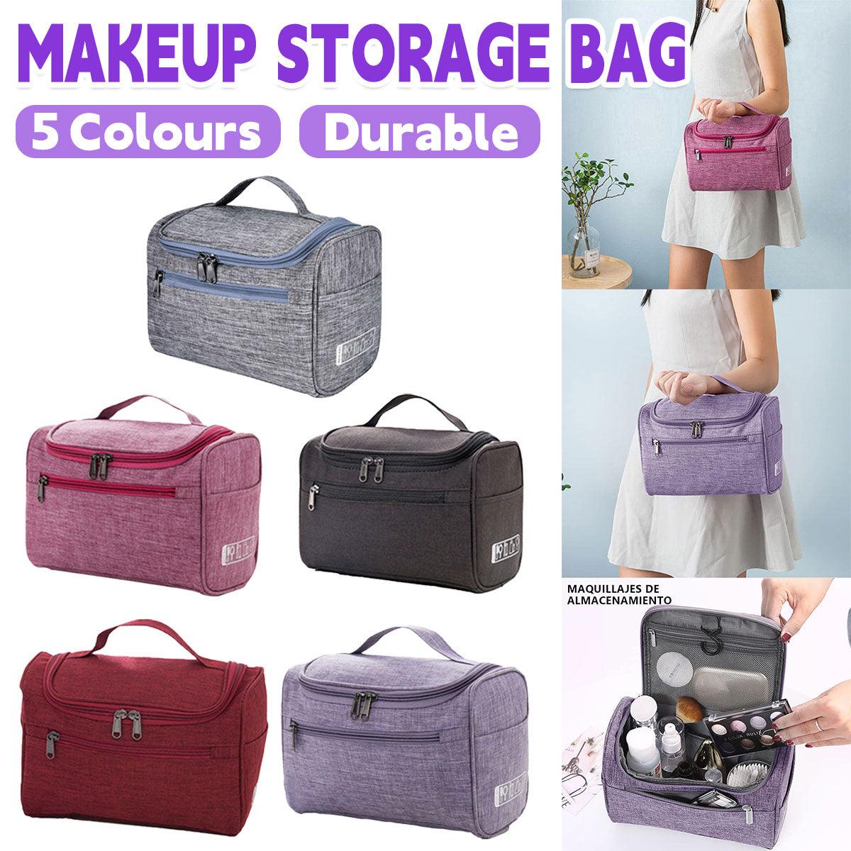 Womens Cosmetic Bag Make Up Case Wine Red