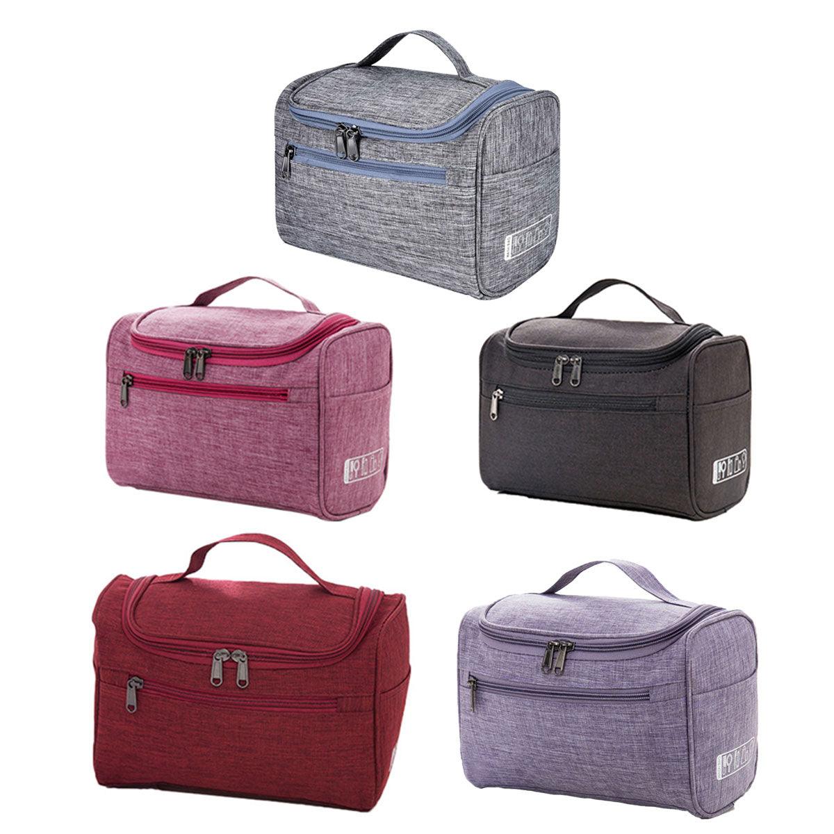 Womens Cosmetic Bag Make Up Case Wine Red - Image 2