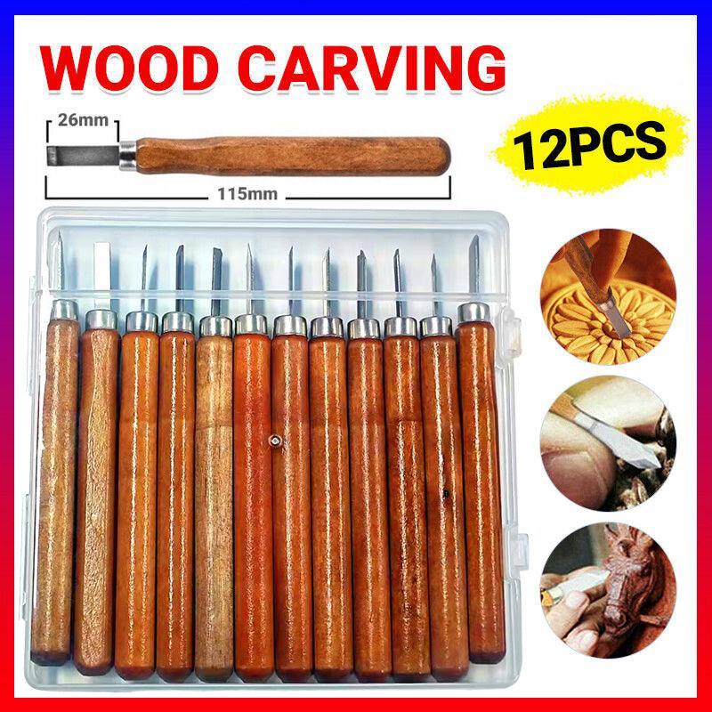 12Pcs Wood Carving Tool Chisels Set
