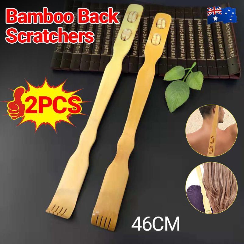 Long Handle Bamboo Back Scratcher 46cm 2PCS
