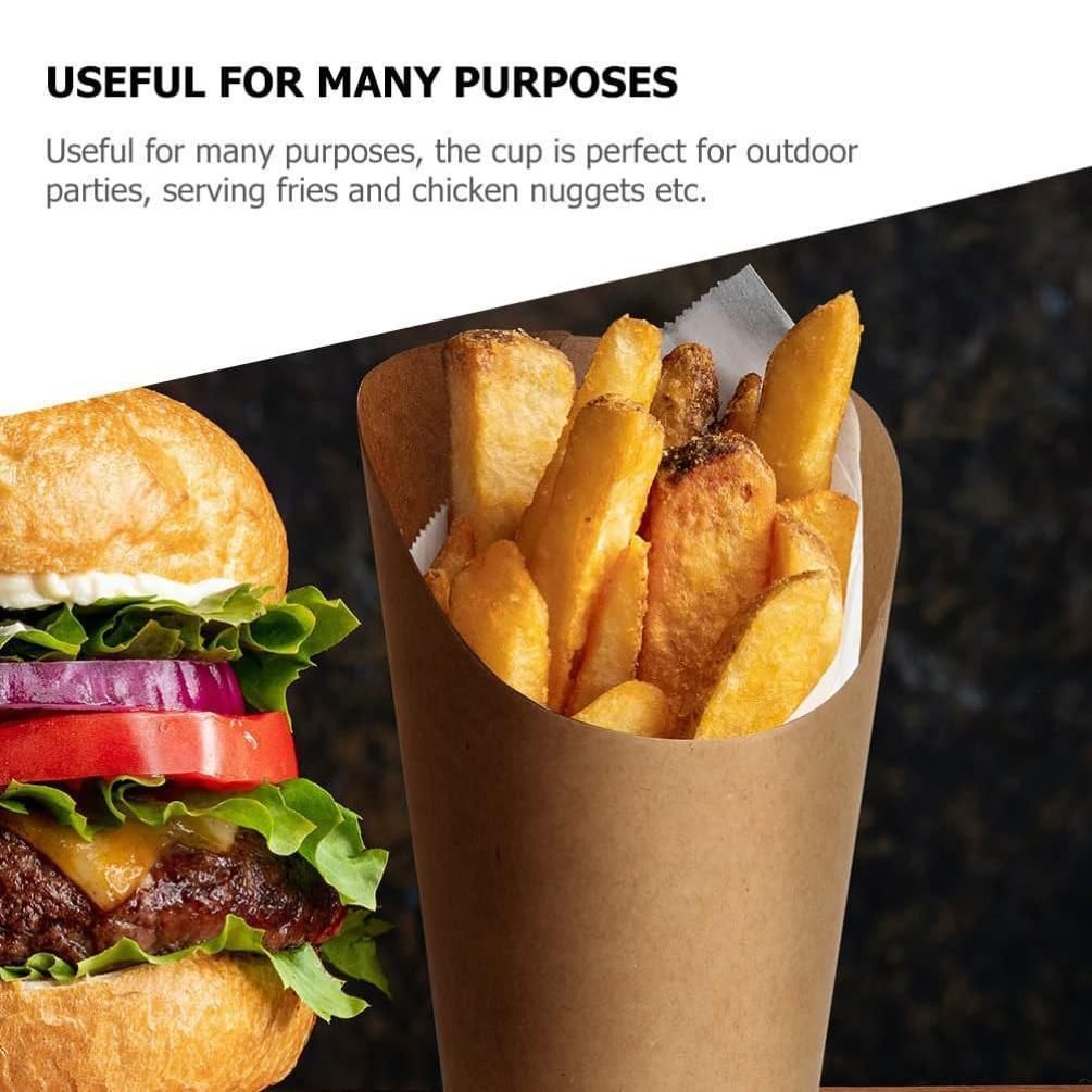 French Fries Holder Kraft Paper 22OZ - Image 4