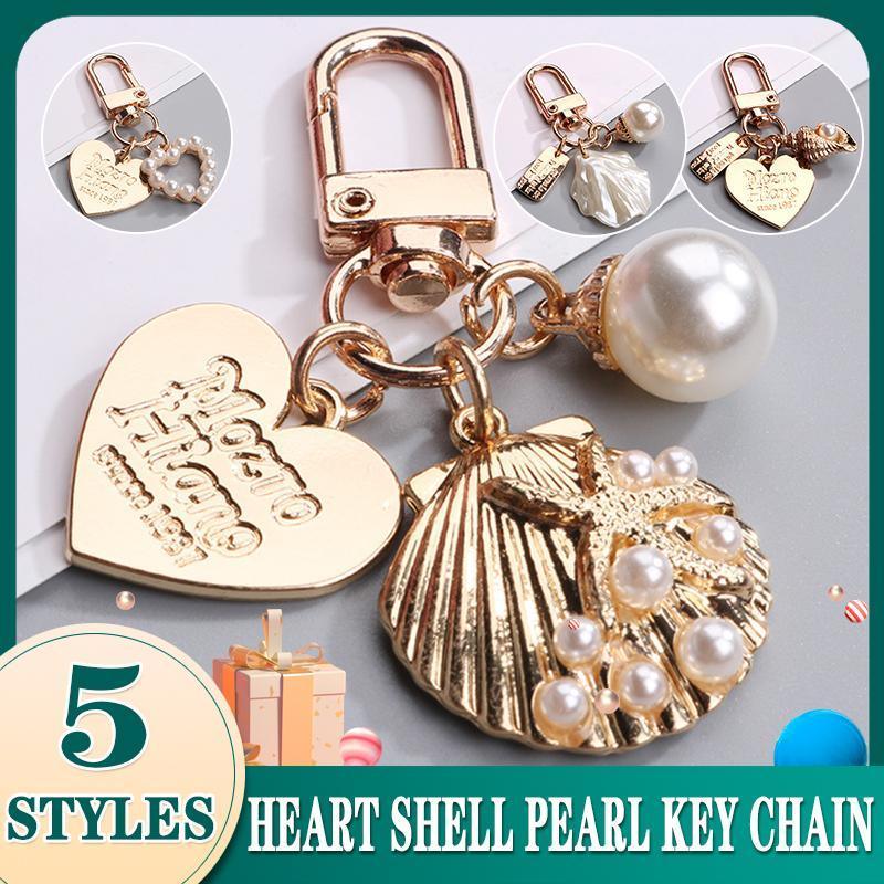 Cute Key Ring Shell Heart - A