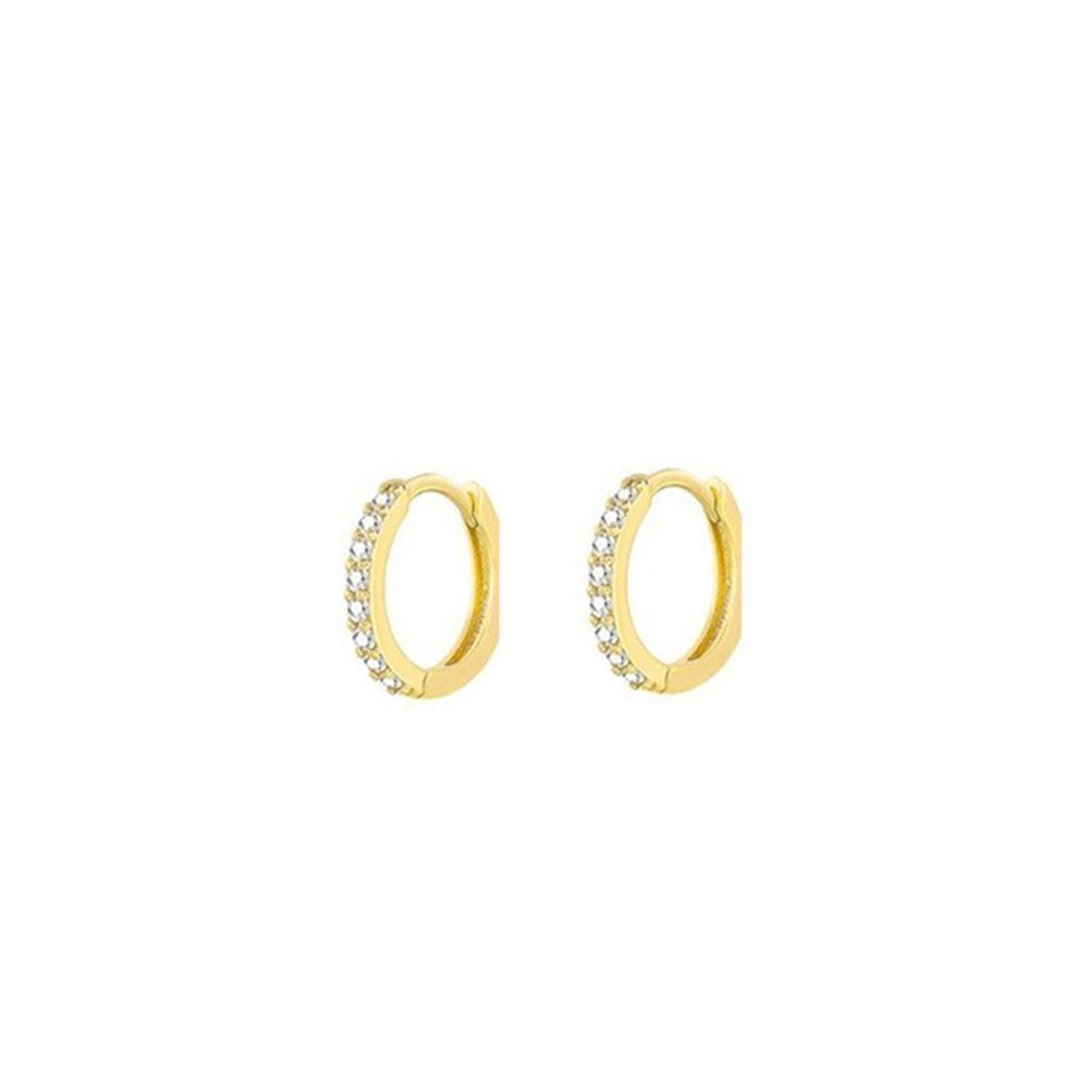 Silver Zirconia Hoop Earring - 8mm - Image 13