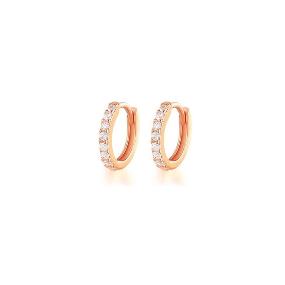 Silver Zirconia Hoop Earring - 8mm - Image 22