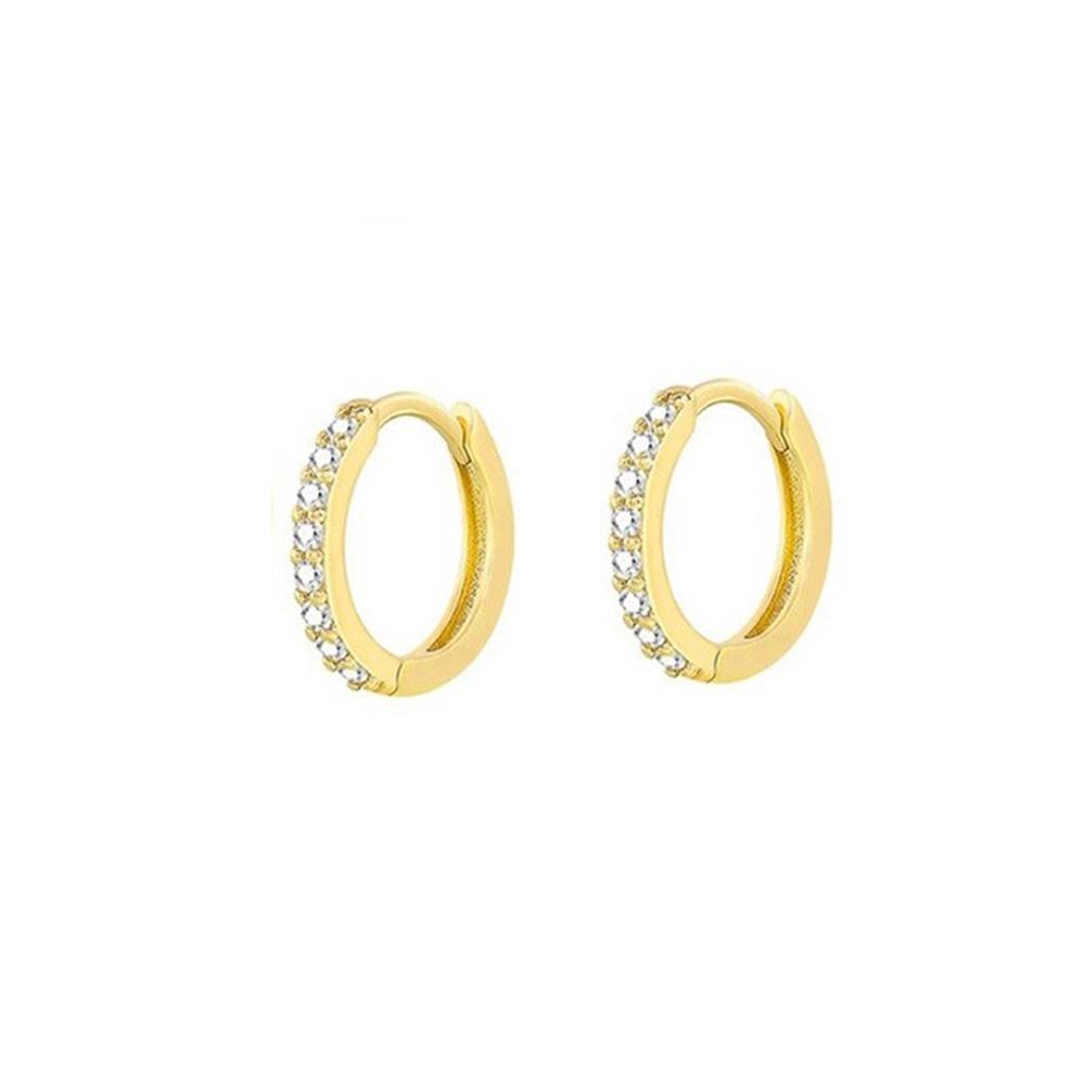 Silver Zirconia Hoop Earring - 7mm - Image 16