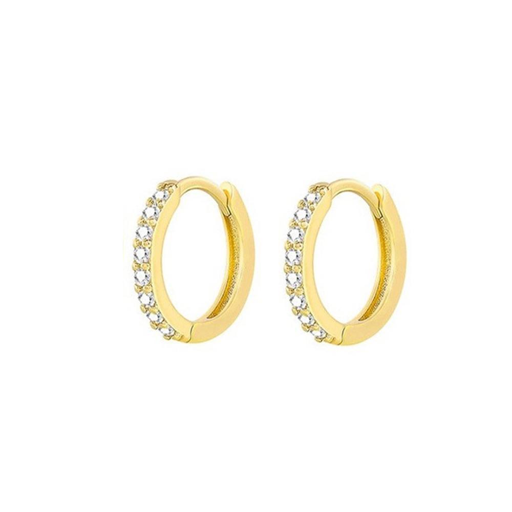 Silver Zirconia Hoop Earring - 7mm - Image 17