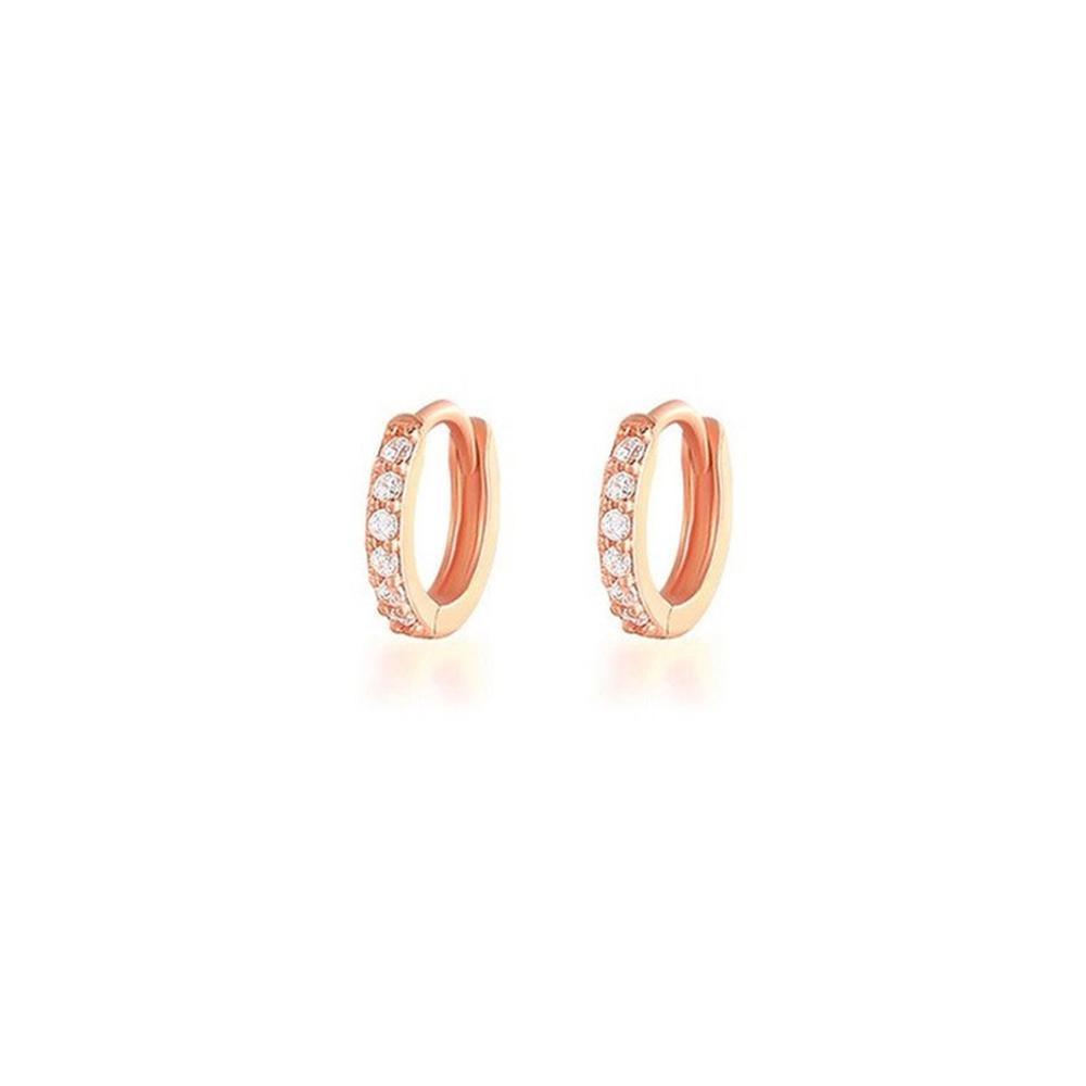 Silver Zirconia Hoop Earring - 7mm - Image 21