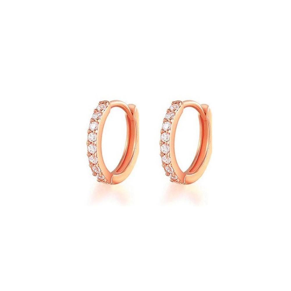 Silver Zirconia Hoop Earring - 7mm - Image 24