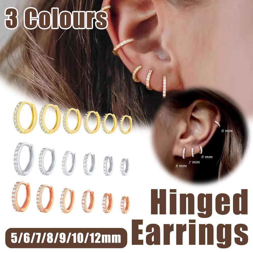 Champagne Zirconia Hoop Earring - 6mm