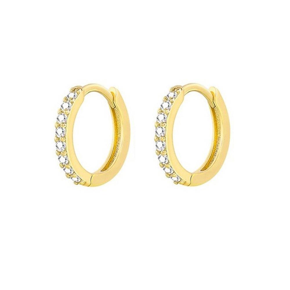 Champagne Zirconia Hoop Earring - 6mm - Image 18