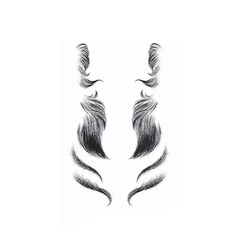 Hairline Edge Tattoo Stickers Curly Fringe Style 10