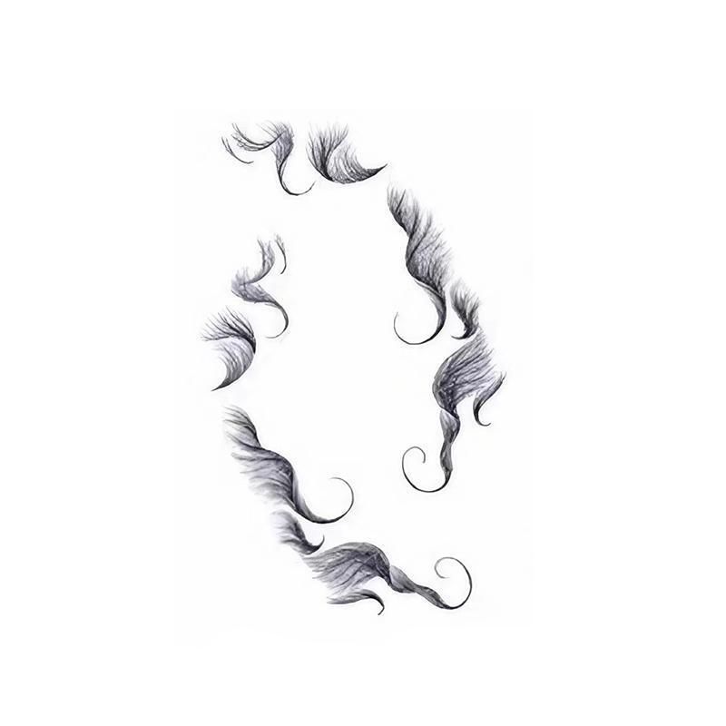 Hairline Edge Tattoo Stickers Curly Fringe Style 4