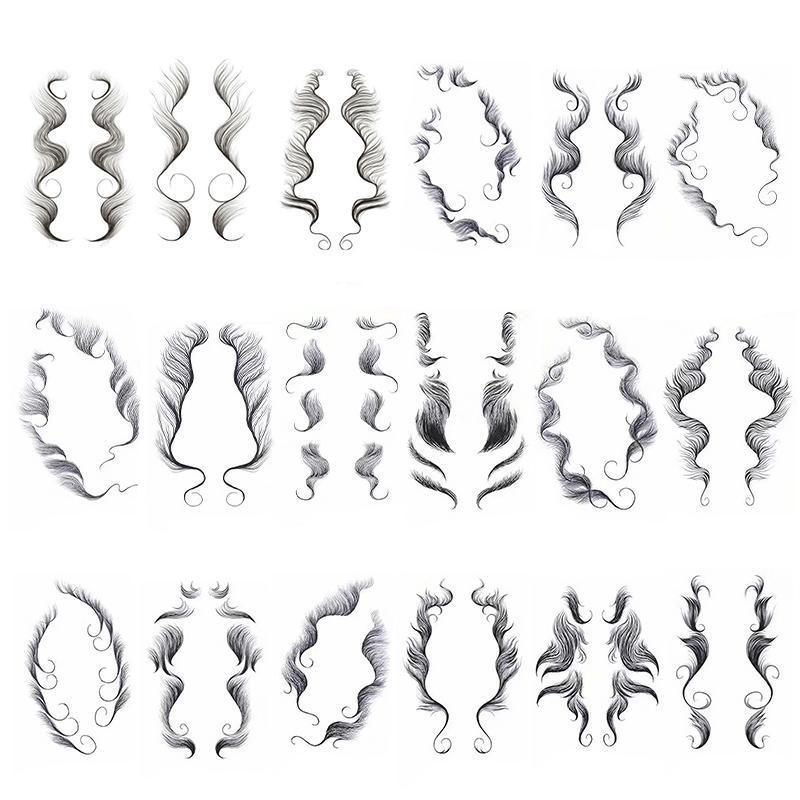 Hairline Edge Tattoo Stickers Curly Fringe Style 4 - Image 3