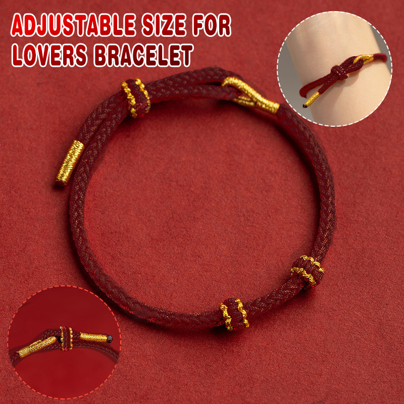 Hand-woven Knotted Red Rope Bracelet