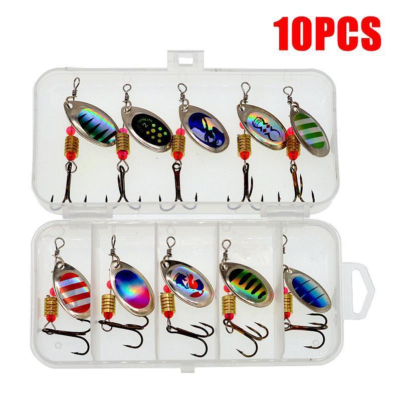10PCS Fishing Lure Spinners Set B - Image 5