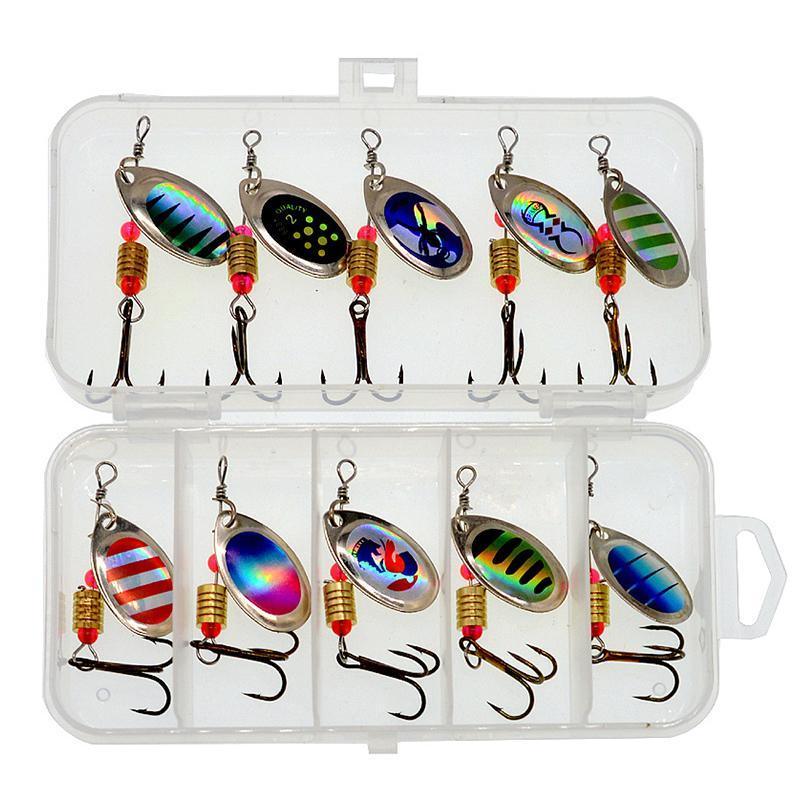 10PCS Fishing Lure Spinners Set B - Image 7