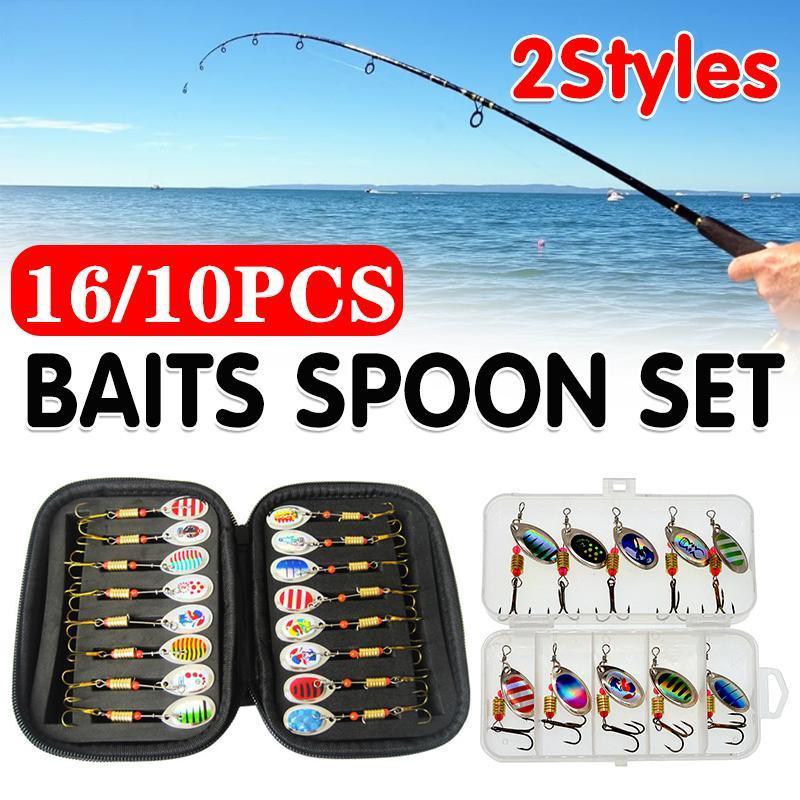 16PCS Fishing Lure Spinners Set A