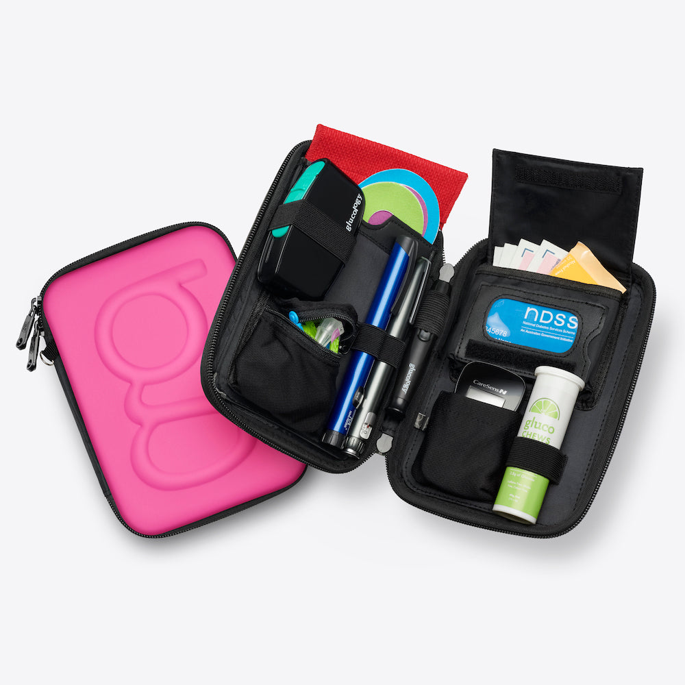 Glucology Diabetes Travel Case - Matte Pink, Classic