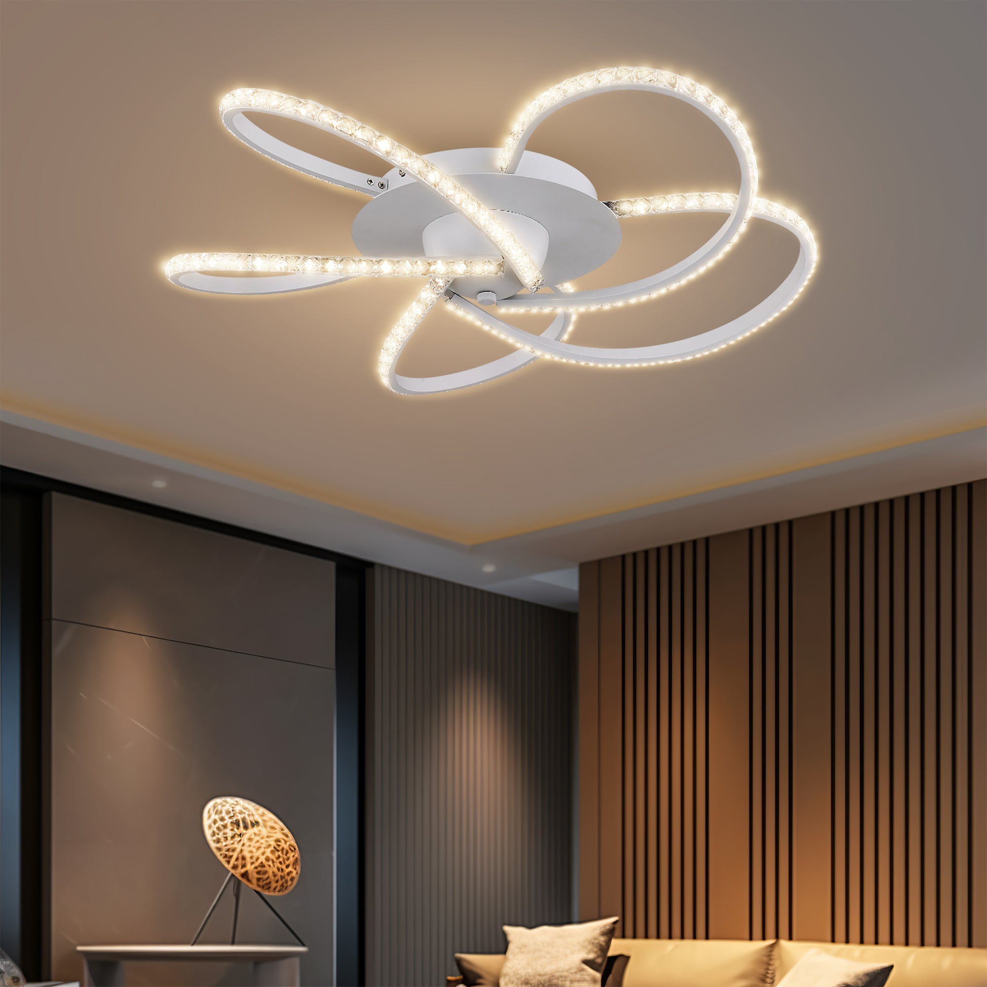 Irie Dimmable 5-Light LED Ceiling Light in White - Image 7