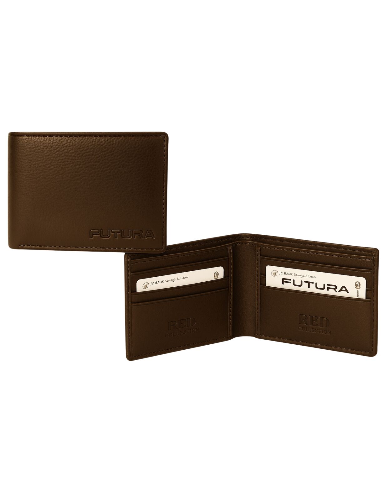 Futura Mens Slim Genuine Leather RFID Wallet Tan