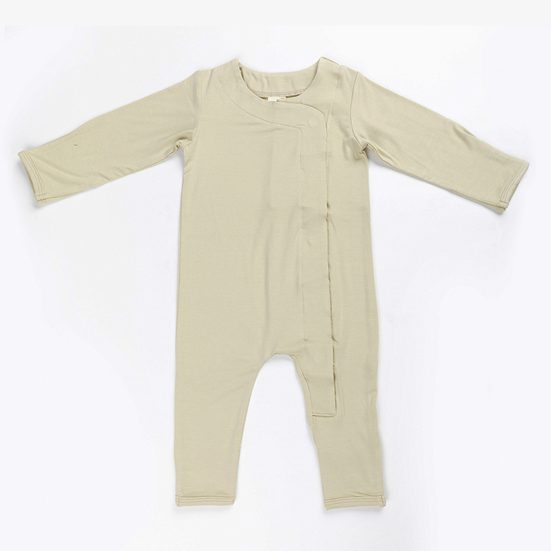 Ponchik Babies + Kids - Magnetic Bamboo Body Suit - Pistachio - 6-12m - Image 2