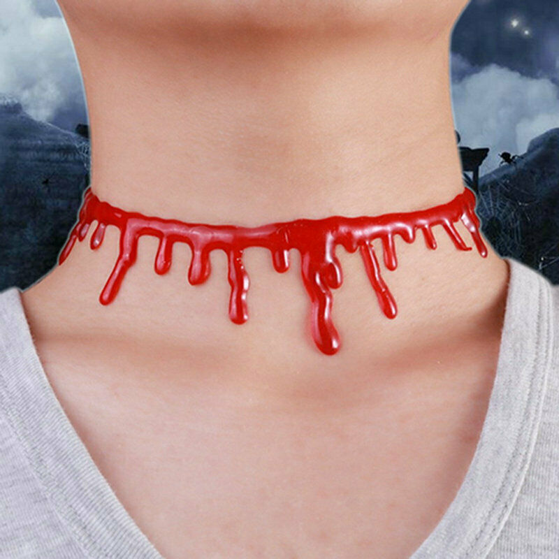 Halloween Necklace Red Drip Blood Choker