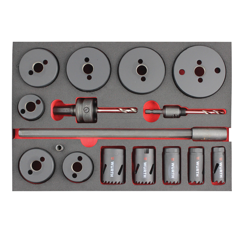 16pcs Wurth Cylinder Hole Saw Kit 19-76mm - Image 3