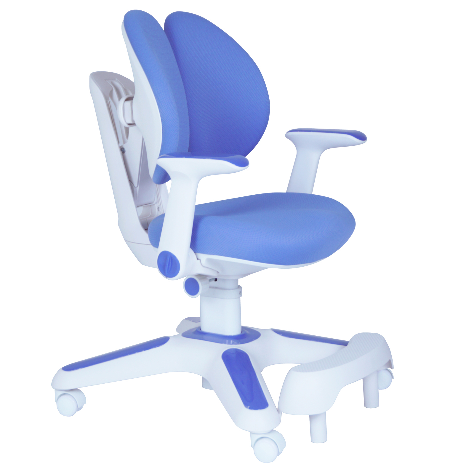 Ergonomic Children Study Chair Set Height Adjustable Blue