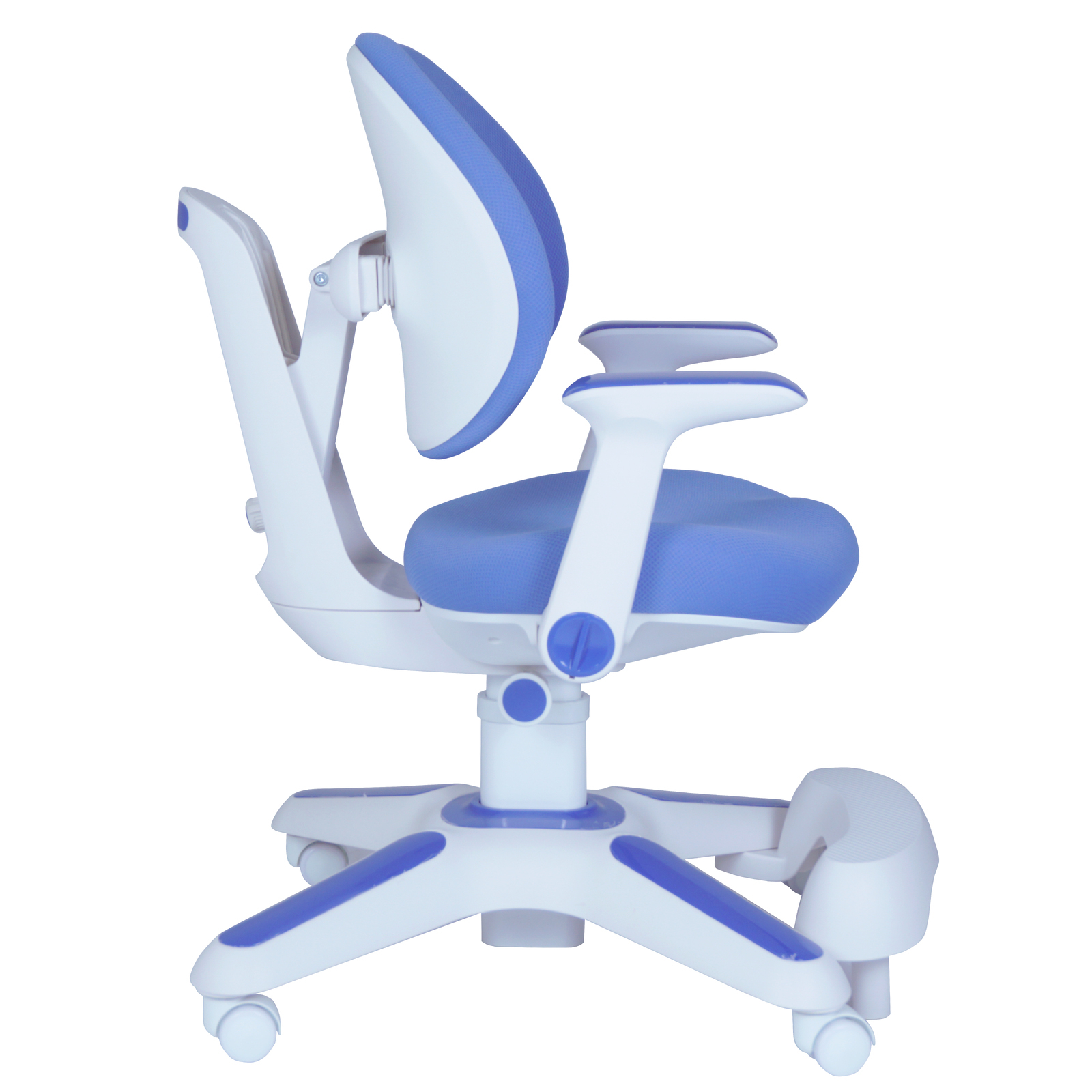 Ergonomic Kids Study Chair Set of 4 Height Adjustable Blue - Image 7