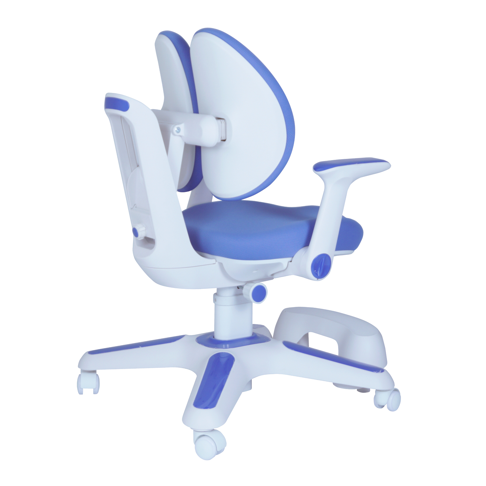 Ergonomic Kids Study Chair Set of 4 Height Adjustable Blue - Image 8