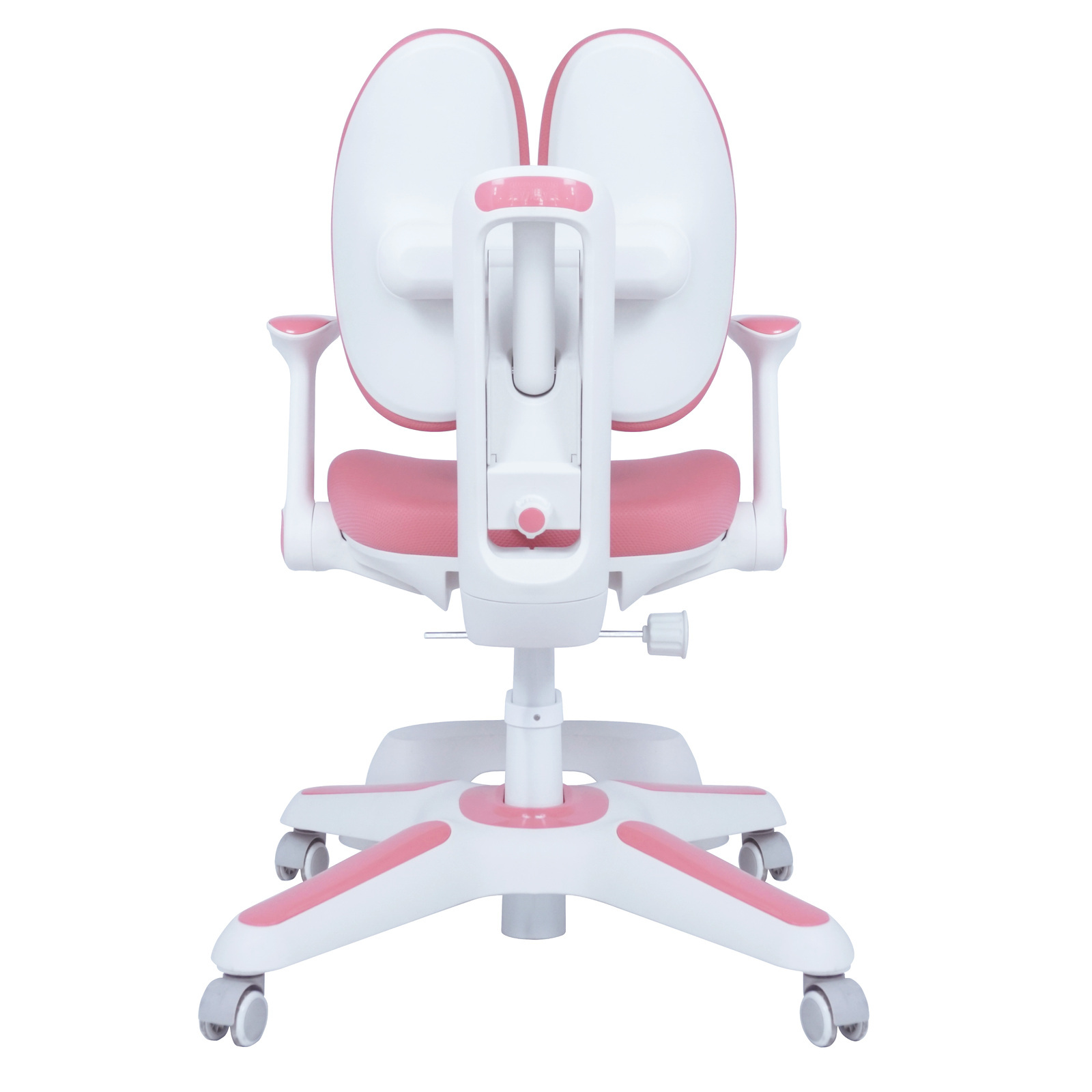 4x Ergonomic Kids Study Chairs Height Adjustable Pink - Image 9
