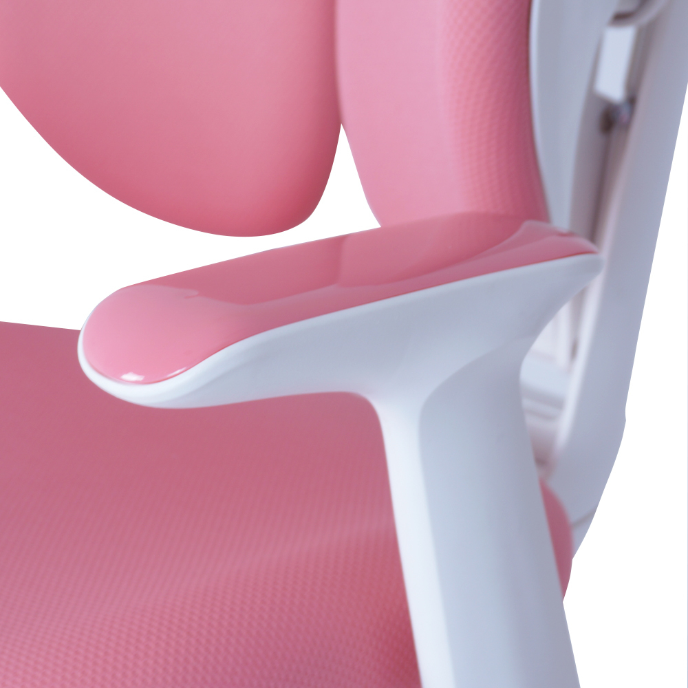4x Ergonomic Kids Study Chairs Height Adjustable Pink - Image 11