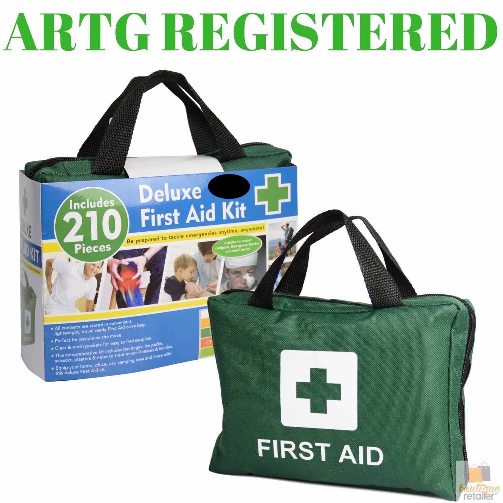 210PCS Emergency FIRST AID KIT Medical Travel Set Workplace Family Safety Office - Image 4