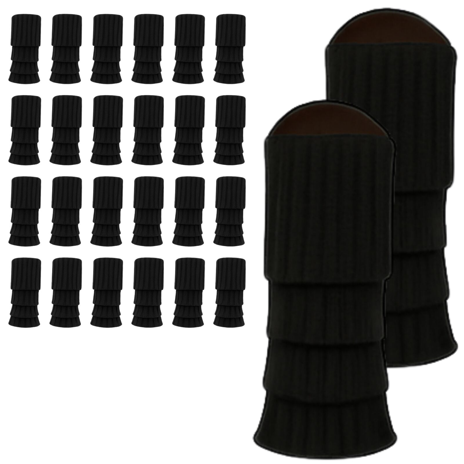 24x Womens Leg Warmers Disco Black