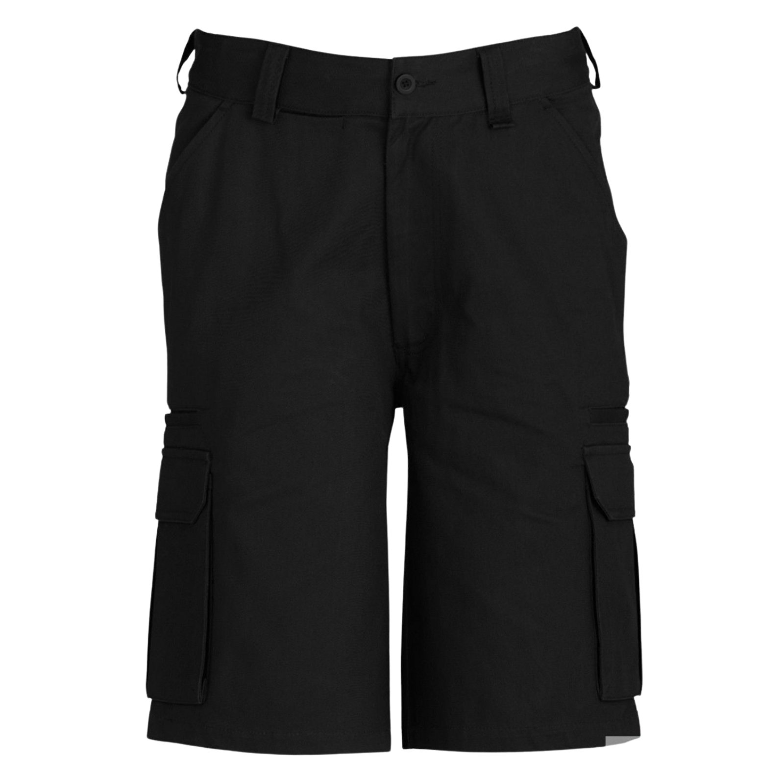 Men's 100% Cotton Drill Heavy Work Cargo Shorts - Black (102cm)