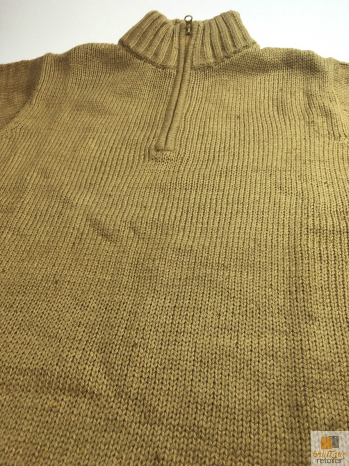 Mens Casual Knit Half Zip Pullover Sweater - Burgundy 97 (KW14) - M - Image 4