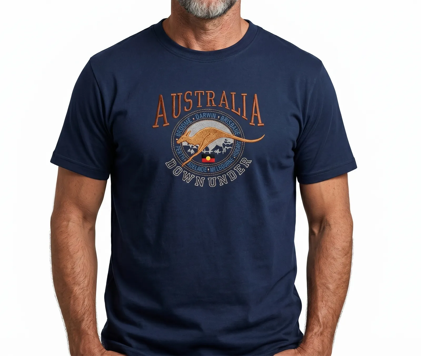 Adult Australia Kangaroo T Shirt Navy M - Image 2
